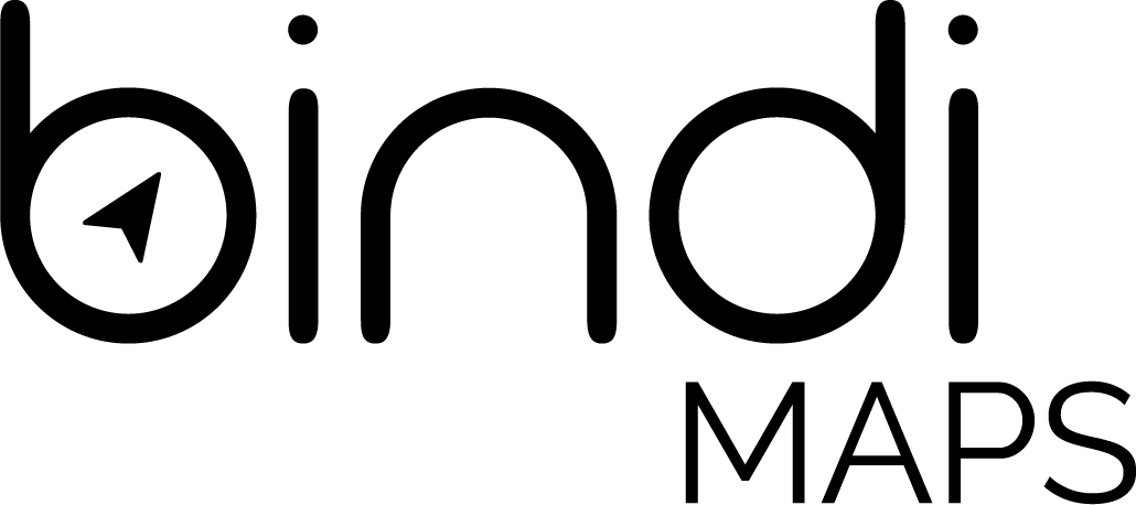 Bindi Maps logo in black